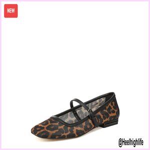 Leather Platform Sandals Elegant Chic Adjustable Ankle Strap Slip On Flats